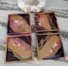 Coasters #19 - Square Epoxy set of 4 - Sold