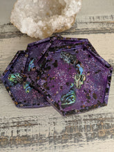 Coasters #5 - Octagon Epoxy set of 4 - Sold