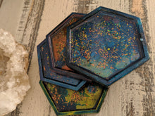 Coasters #1 - Octagon Epoxy set of 4 - Sold