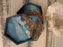 Coasters #2 - Octagon Epoxy set of 4 - Sold