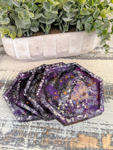 Coasters #13 - Octagon Epoxy set of 4 - SOLD