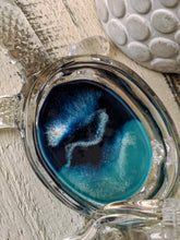 crystal turtle dish with ocean scene in bottom