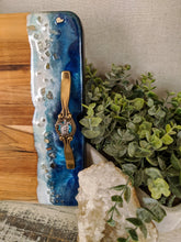 ocean color cheese board with handles