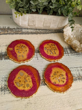 Coasters #27- Agate Epoxy set of 4 - SOLD