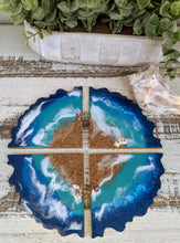 Coasters #22 - Triangle agate Epoxy set of 4 - Sold