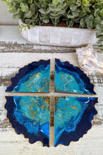 Coasters #22 - Triangle agate Epoxy set of 4 - Sold