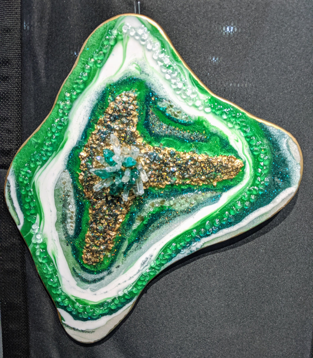 Geode - Green Gold and White - Sold