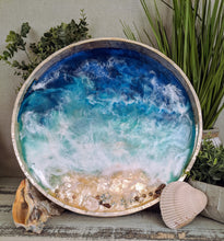 abstract shell ocean resin tray with shells
