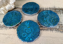 Coasters #62- Agate Epoxy set of 4
