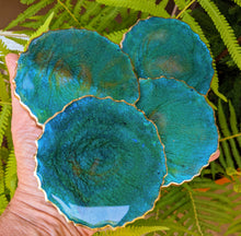Coasters #52- Agate Epoxy set of 4 - SOLD