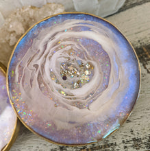 Coasters #59- Round Epoxy with feet - set of 2 - Sold