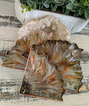 Coasters #56 - Triangle agate Epoxy set of 4