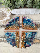 Coasters #55 - Triangle agate Epoxy set of 4 - SOLD