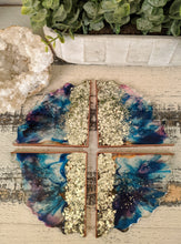 Coasters #55 - Triangle agate Epoxy set of 4 - SOLD