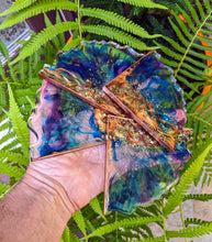 Coasters #55 - Triangle agate Epoxy set of 4 - SOLD