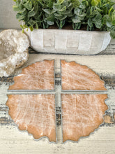 Coasters #53 - Triangle agate Epoxy set of 4