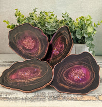Coasters #47- Agate Epoxy set of 4 - SOLD