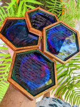 Coasters #49 - Octagon Epoxy set of 4 - Sold