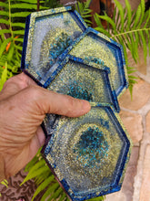 Coasters #48 - Octagon Epoxy set of 4