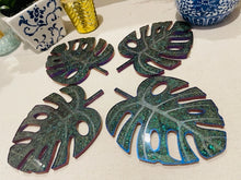 Coasters #113- Monstera Leaf Epoxy set of 4