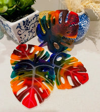 Coasters #112- Monstera Leaf Epoxy set of 4