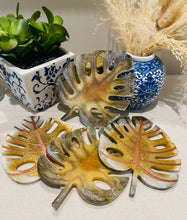 Coasters #110- Monstera Leaf Epoxy set of 4 - SOLD
