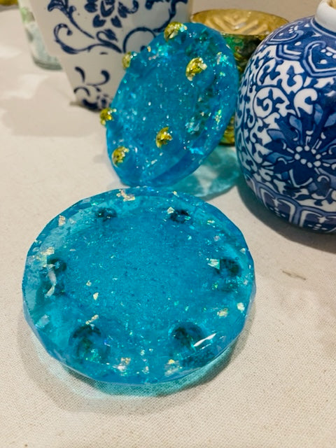 Coasters #108- Epoxy set of 2