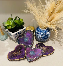 Coasters #107- Epoxy set of 4 - SOLD