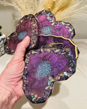 Coasters #107- Epoxy set of 4 - SOLD
