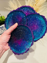 Coasters #104- Glittery Epoxy set of 4 - Sale