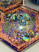 Coasters #114 - Octagon Epoxy set of 4 - SOLD