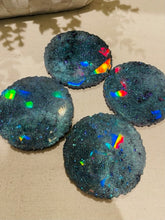 Coasters #118- Rainbow Prism Epoxy set of 4 - SOLD