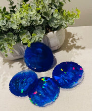 Coasters #120- Rainbow Prism Epoxy set of 4