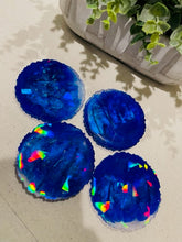 Coasters #120- Rainbow Prism Epoxy set of 4