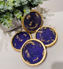 Coasters #103- Glittery Epoxy set of 4
