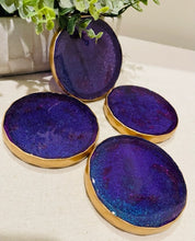 Coasters #103- Glittery Epoxy set of 4