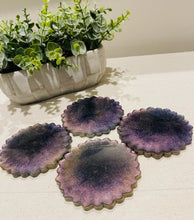 Coasters Flower #124- Crystal Epoxy set of 4