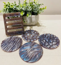 Coasters Set #125 - Epoxy set of 4 w/holder