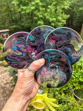 Coasters #95- Round Epoxy set of 4