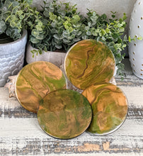 Coasters #72- Round Epoxy set of 4