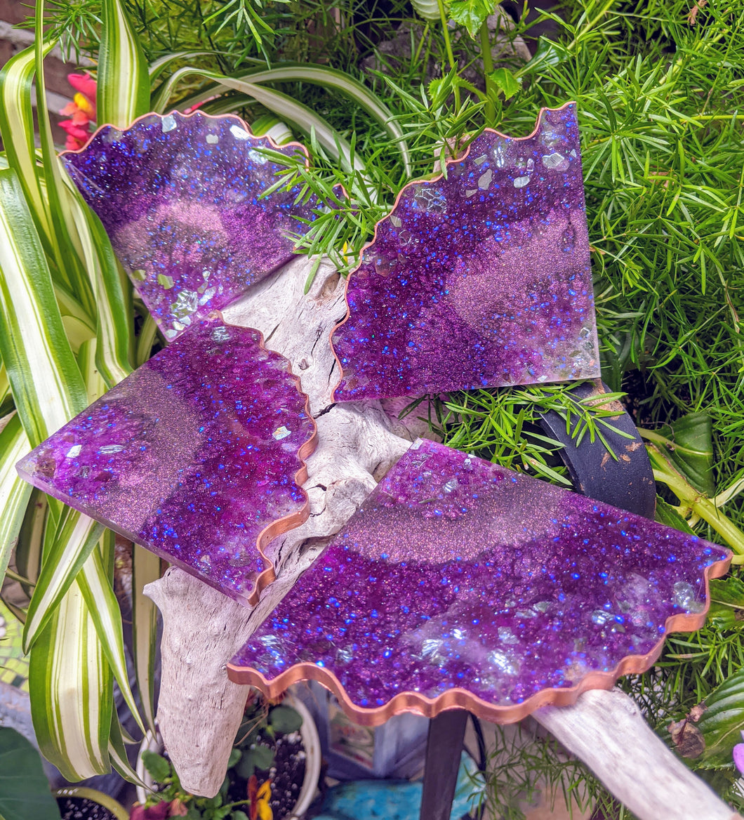 Coasters #66- Agate Epoxy set of 4