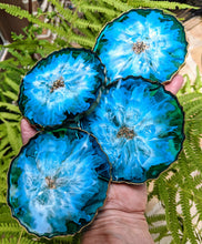 Coasters #70- Agate Epoxy set of 4 - SOLD