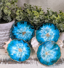 Coasters #70- Agate Epoxy set of 4 - SOLD