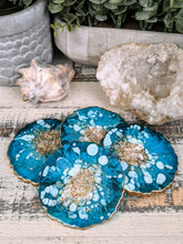 Coasters #70- Agate Epoxy set of 4 - SOLD