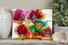 bright vibrant abstract alcohol ink flowers