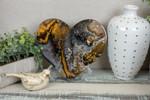 organic swirl metallic heart