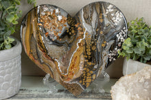 organic swirl metallic heart