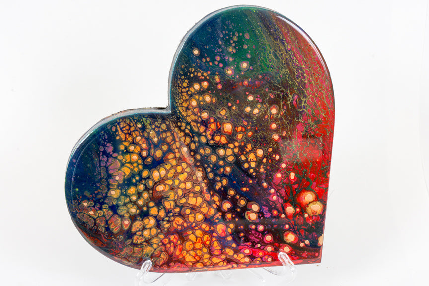Abstract rainbow heart
