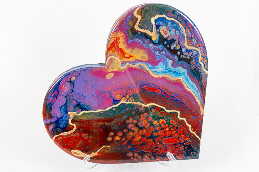 Abstract rainbow heart