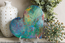 Abstract rainbow blue heart